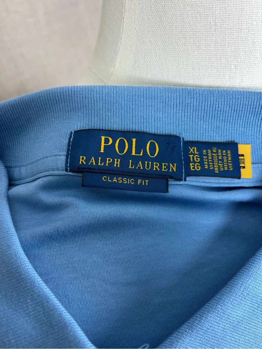 Polo Ralph Lauren 100% Cotton Soft Touch Classic Fit Polo Sky Blue XL NWT